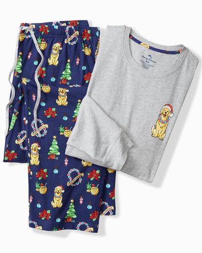 Holiday Dog Long Sleeve & Pants Pajama Set - Tommy Bahama Men
