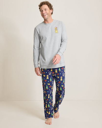 Big & Tall Holiday Dog Long Sleeve & Pants Pajama Set - Tommy Bahama Men