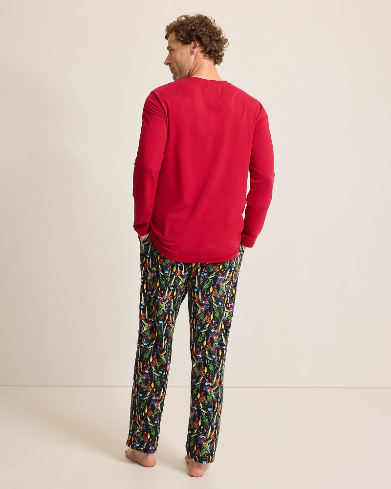 Holiday Parrot Henley & Pants Pajama Set - Tommy Bahama Men