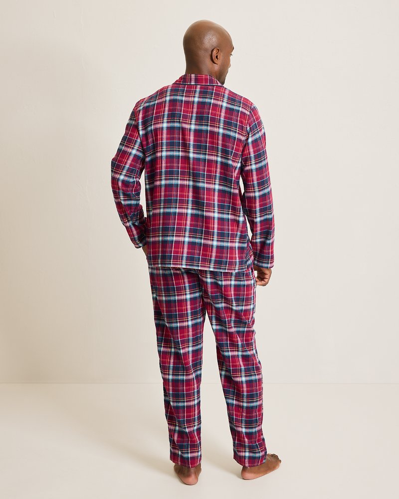 Flannel Long Sleeve & Pants Pajama Set - Tommy Bahama Men