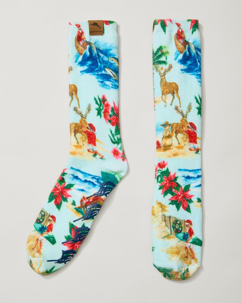 Island Soft® Holiday Santa Socks - Tommy Bahama Men