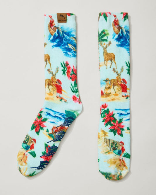 Island Soft® Holiday Santa Socks - Tommy Bahama Men
