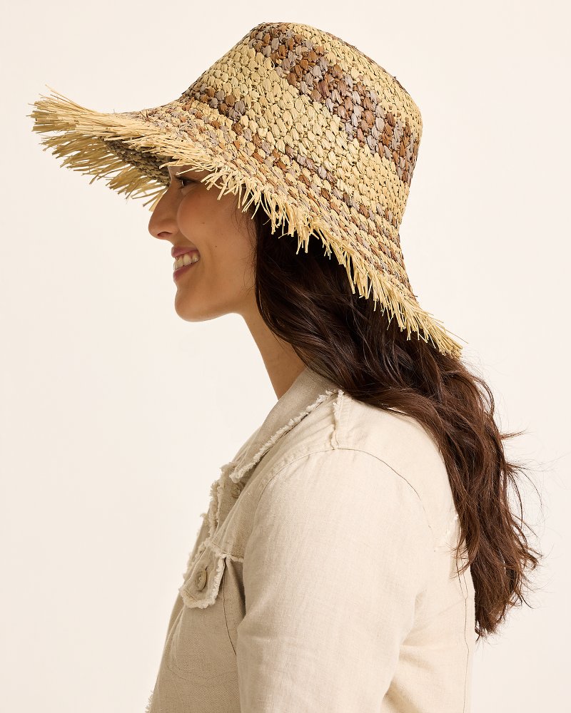 Waverly Frayed Edge Raffia Sun Hat - Tommy Bahama Women