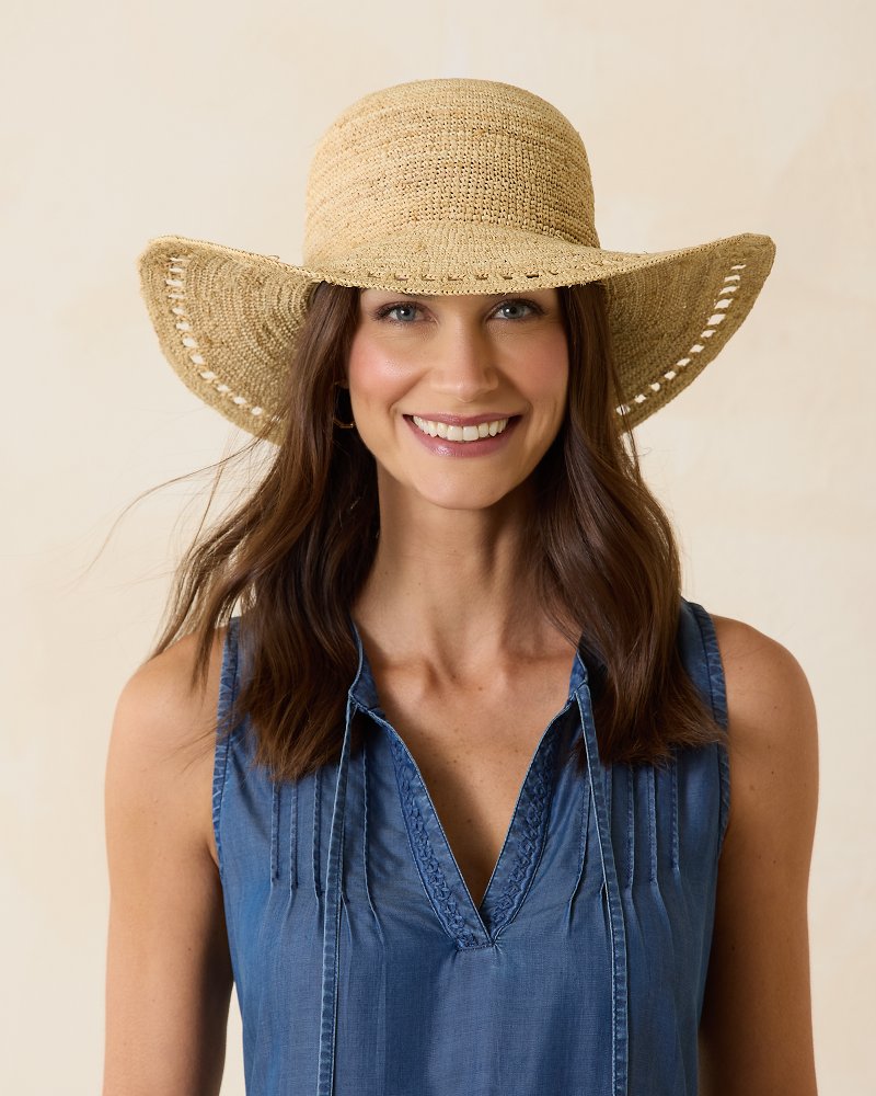 Isla Crochet Raffia Sun Hat - Tommy Bahama Women