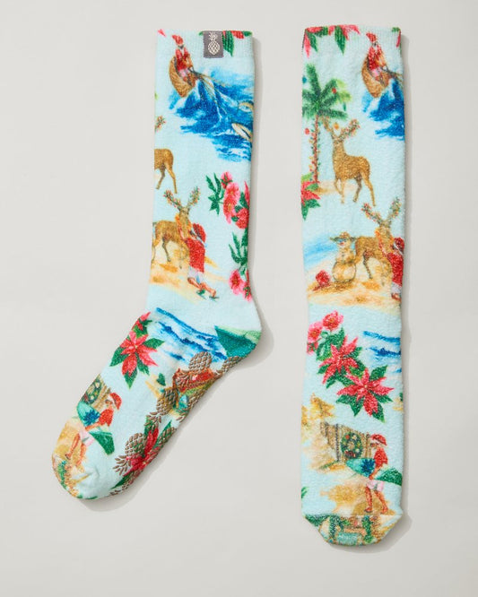 Island Soft® Holiday Santa Socks - Tommy Bahama Women