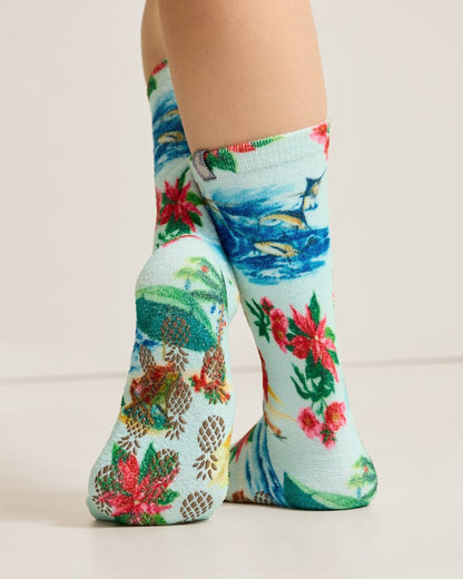 Island Soft® Holiday Santa Socks - Tommy Bahama Women