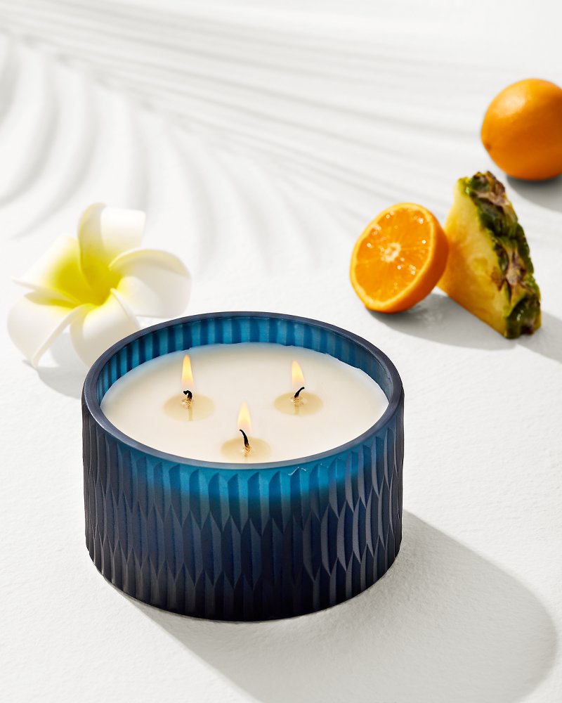 Island Blend 11.3-oz. Cut Glass 3-Wick Candle - Tommy Bahama Beach & Home
