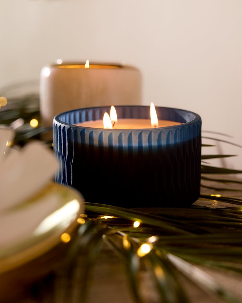 Island Blend 11.3-oz. Cut Glass 3-Wick Candle - Tommy Bahama Beach & Home