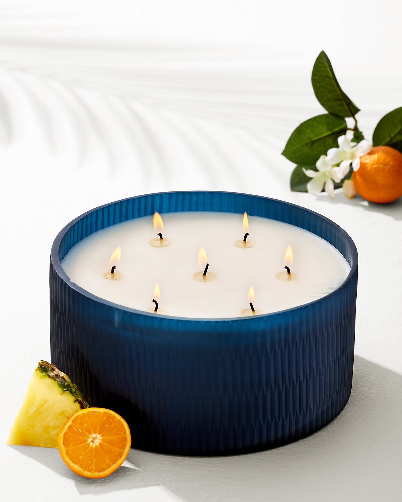 Island Blend 57-oz. Cut Glass 7-Wick Candle - Tommy Bahama Beach & Home