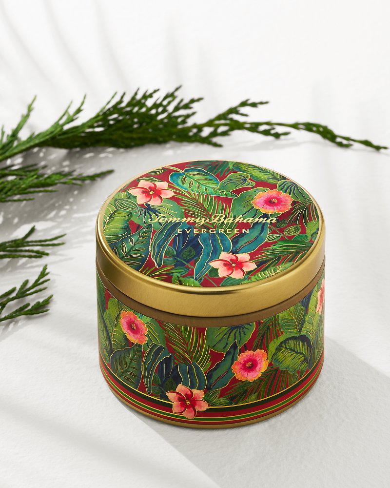 Evergreen 7.1-oz Travel Candle Tin - Tommy Bahama Beach & Home
