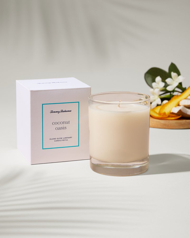 Island Glow Luminary Candle Refill - Coconut Oasis - Tommy Bahama Beach & Home