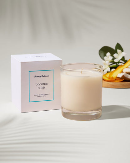 Island Glow Luminary Candle Refill - Coconut Oasis - Tommy Bahama Beach & Home