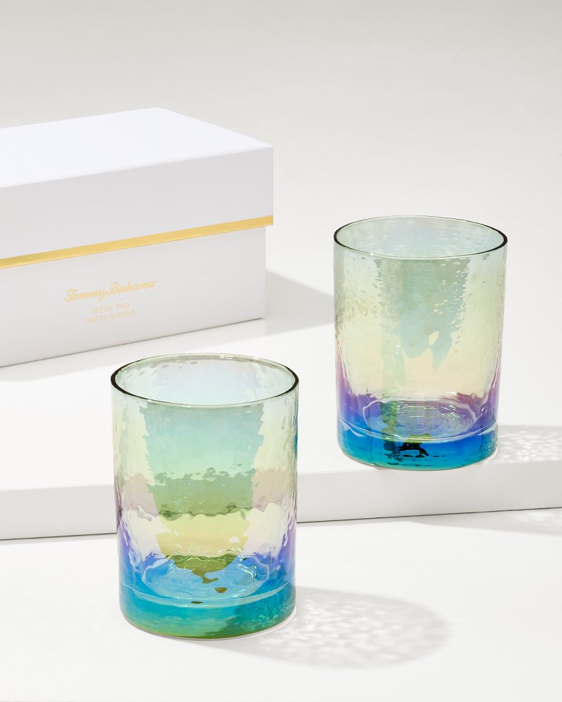 Luster Rocks Glasses — Set of 2 - Tommy Bahama Beach & Home