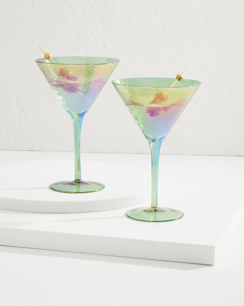 Luster Martini Glasses — Set of 2 - Tommy Bahama Beach & Home