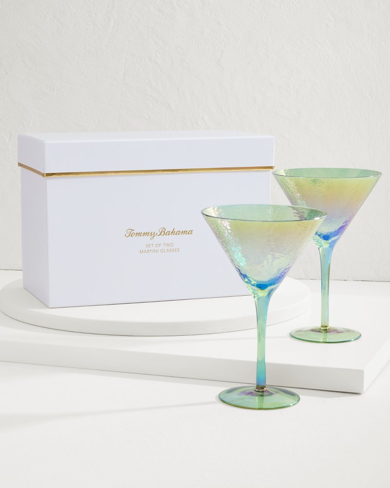Luster Martini Glasses — Set of 2 - Tommy Bahama Beach & Home