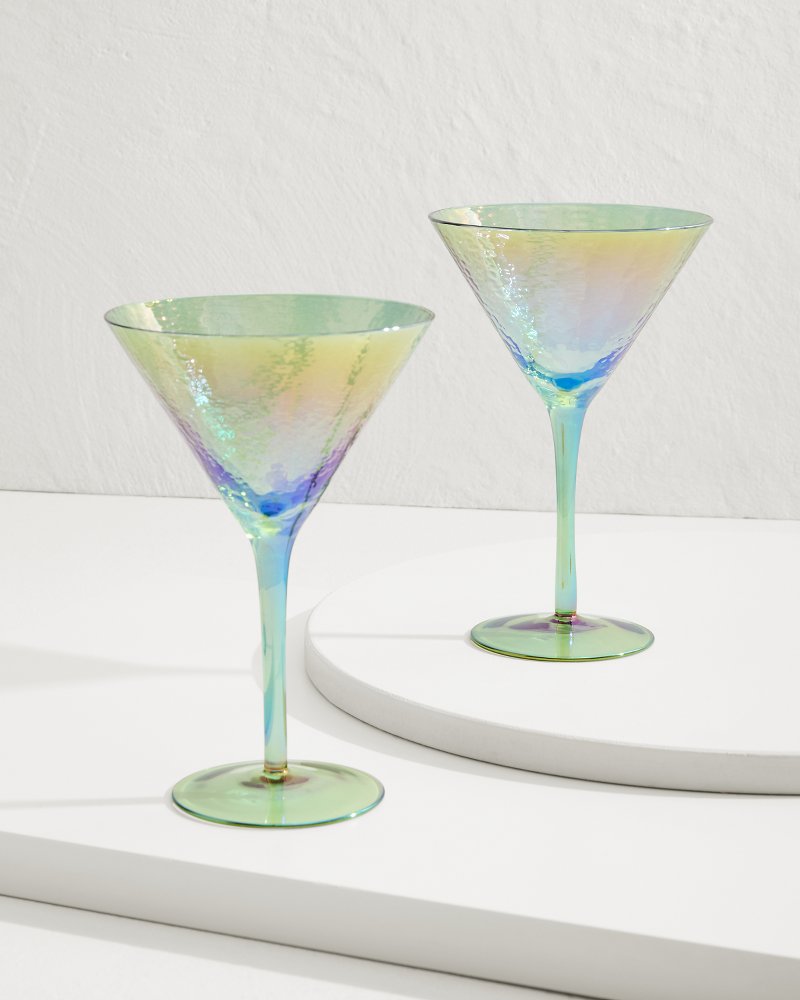 Luster Martini Glasses — Set of 2 - Tommy Bahama Beach & Home