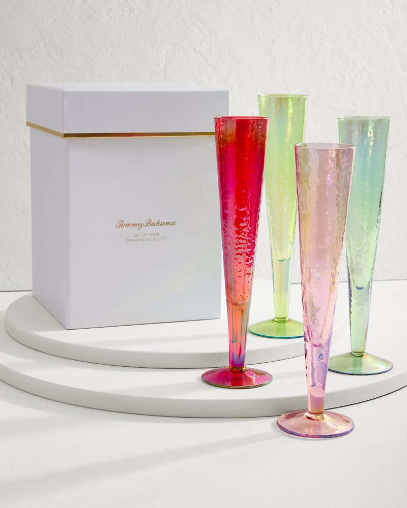 Luster Champagne Glasses — Set of 4 - Tommy Bahama Beach & Home