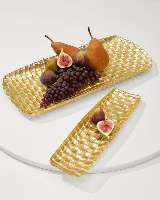 Braided Glass Serving Trays — Set of 2 - Tommy Bahama Beach & Home
