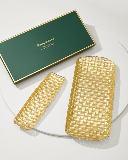Braided Glass Serving Trays — Set of 2 - Tommy Bahama Beach & Home