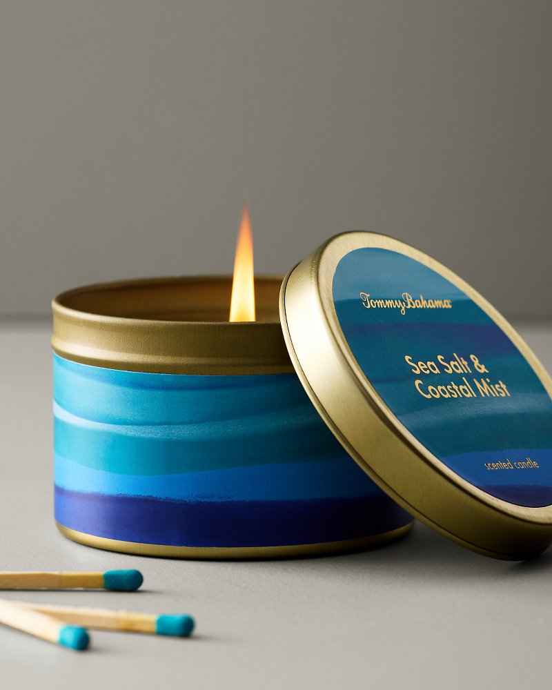 Sea Salt and Coastal Mist 6-oz. Tin Candle - Tommy Bahama Beach & Home