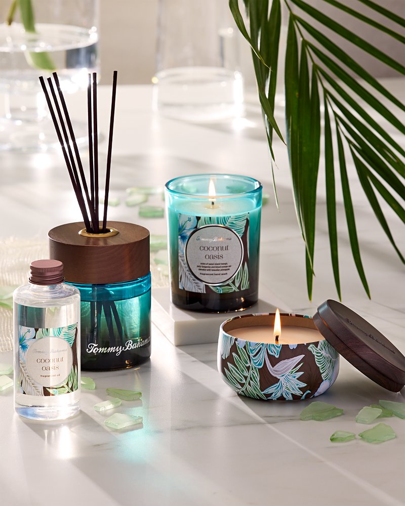 Coconut Oasis Travel Candle Tin - Tommy Bahama Beach & Home