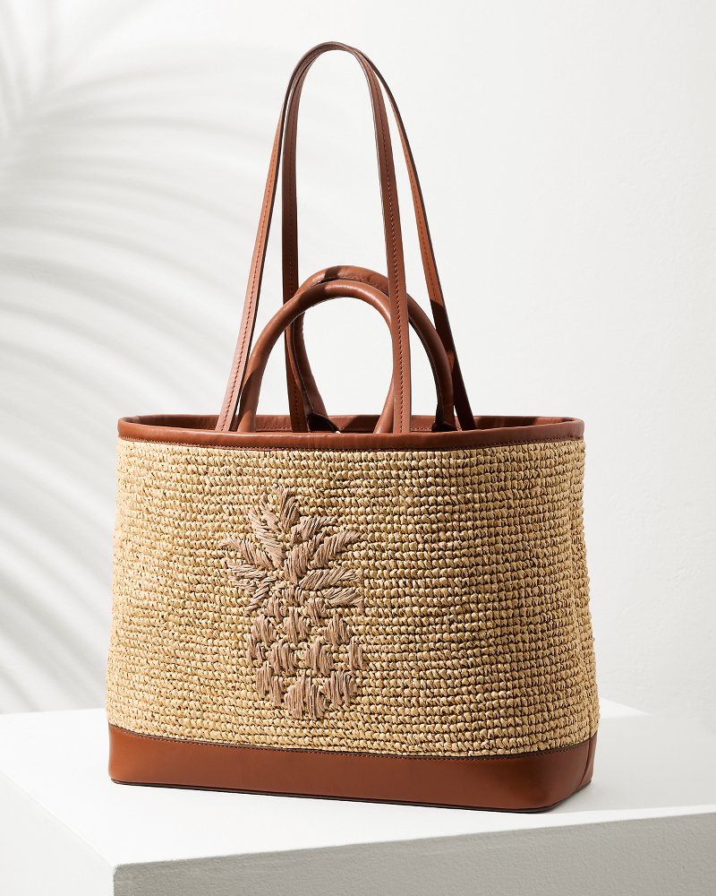 Raffia & Leather Pineapple Tote - Tommy Bahama Women