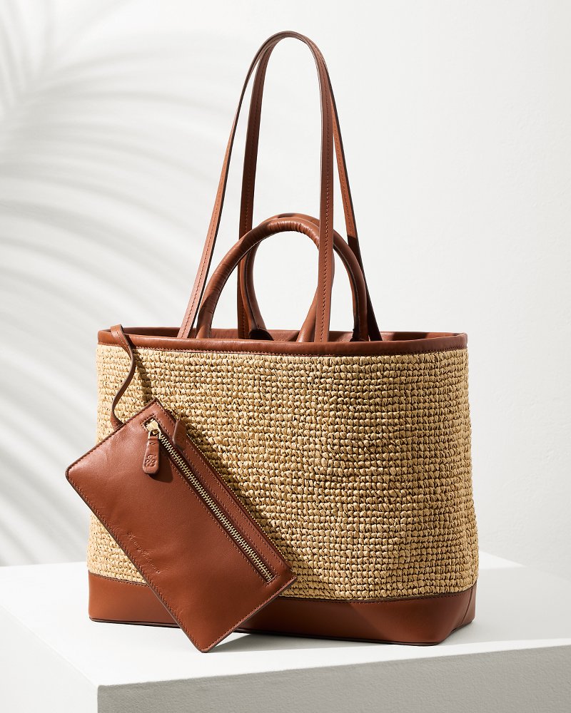 Raffia & Leather Pineapple Tote - Tommy Bahama Women