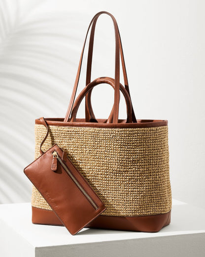 Raffia & Leather Pineapple Tote - Tommy Bahama Women