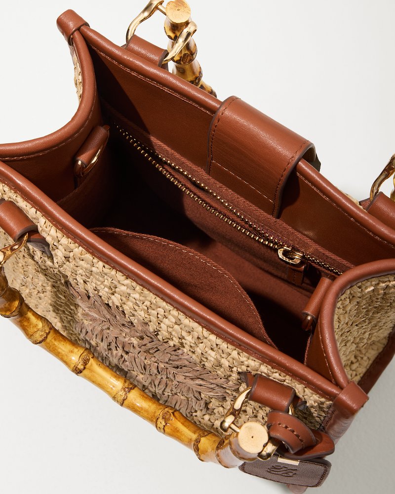 Raffia & Leather Bamboo Mini Tote - Tommy Bahama Women