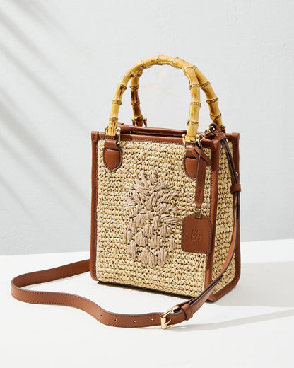 Raffia & Leather Bamboo Mini Tote - Tommy Bahama Women