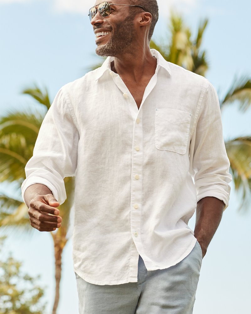 Sea Glass Breezer Linen Shirt - Tommy Bahama Men