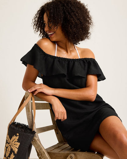St. Lucia Linen-Blend Off-the-Shoulder Coverup Dress - Tommy Bahama Women