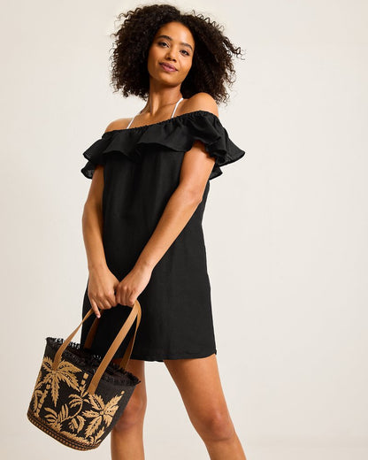 St. Lucia Linen-Blend Off-the-Shoulder Coverup Dress - Tommy Bahama Women