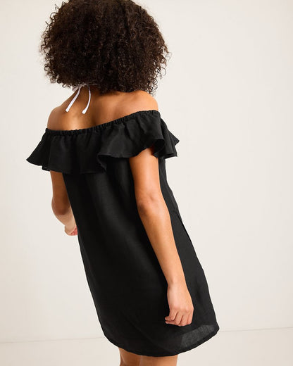 St. Lucia Linen-Blend Off-the-Shoulder Coverup Dress - Tommy Bahama Women