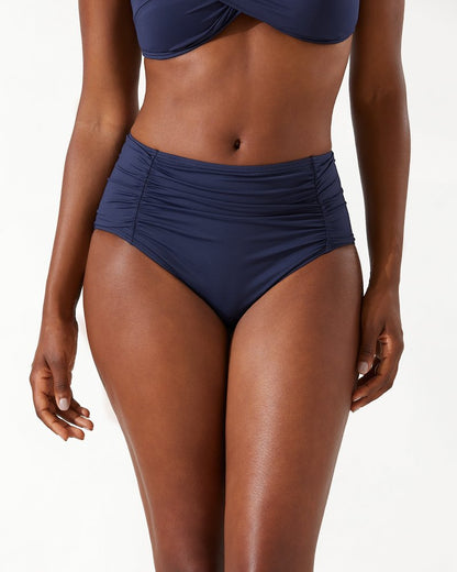 Pearl Shirred High-Waist Bikini Bottoms - Tommy Bahama Women