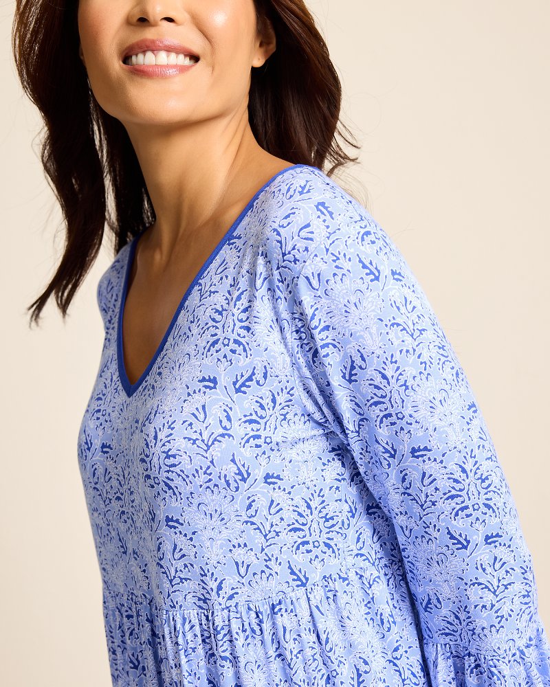Jersey 3/4-Sleeve Short Sleep Dress - Tommy Bahama Women