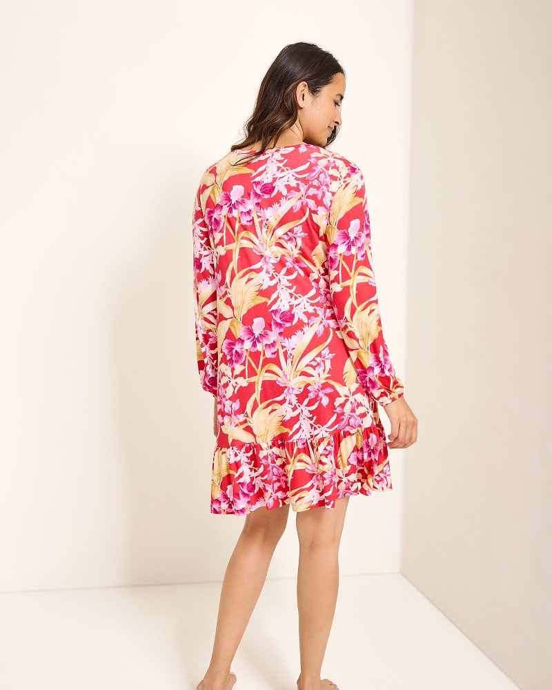 Jersey Long-Sleeve Short Sleep Dress - Tommy Bahama Women