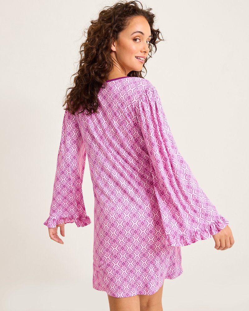 Jersey Long-Sleeve Short Sleep Dress - Tommy Bahama Women