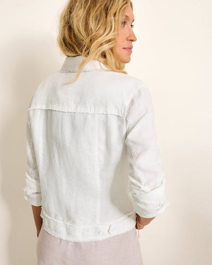 Two Palms Linen Raw-Edge Jacket - Tommy Bahama Women