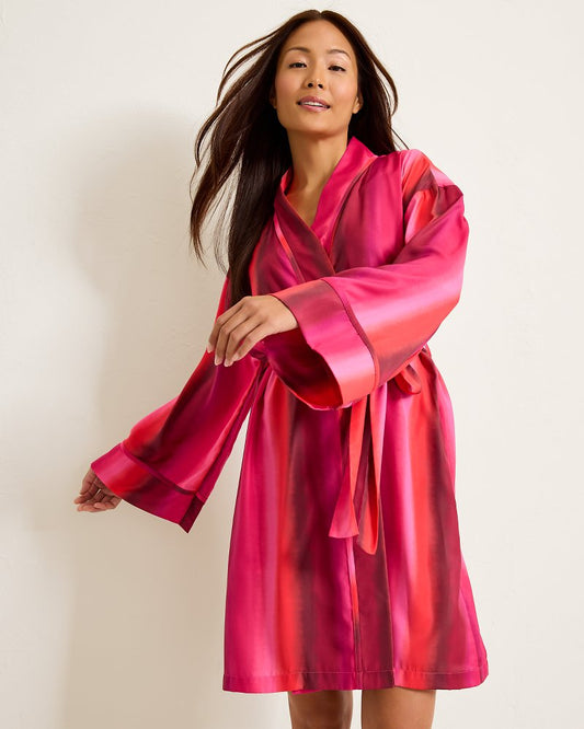 Short Satin Robe - Tommy Bahama Women