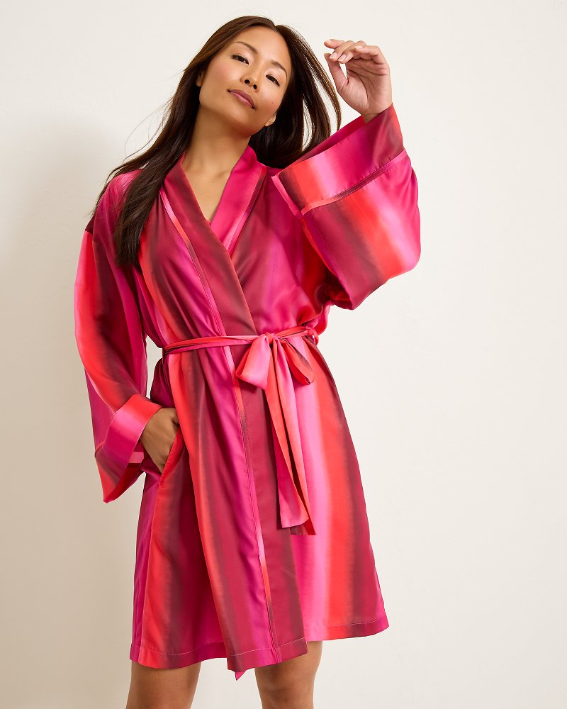 Short Satin Robe - Tommy Bahama Women