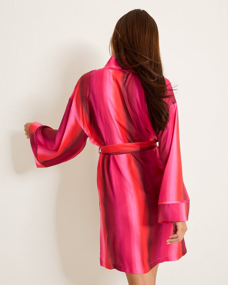 Short Satin Robe - Tommy Bahama Women