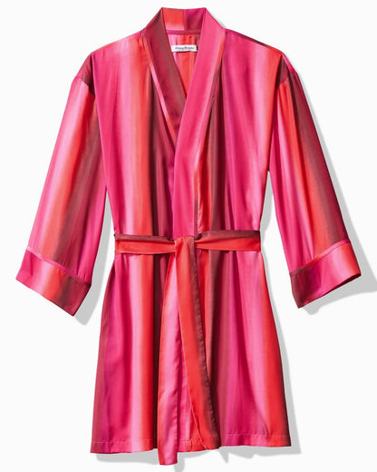 Short Satin Robe - Tommy Bahama Women
