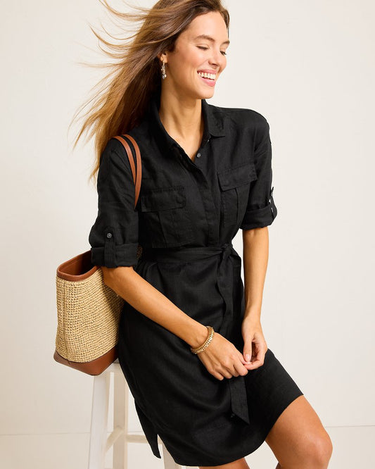 Two Palms Patch-Pocket Linen Dress - Tommy Bahama Women
