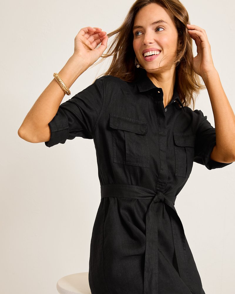 Two Palms Patch-Pocket Linen Dress - Tommy Bahama Women