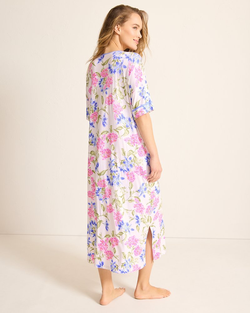 Jersey Short-Sleeve Maxi Sleep Caftan - Tommy Bahama Women
