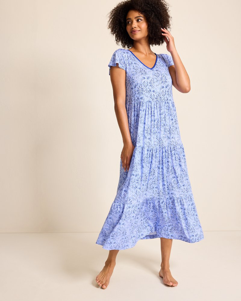 Jersey Short-Sleeve Maxi Sleep Dress - Tommy Bahama Women