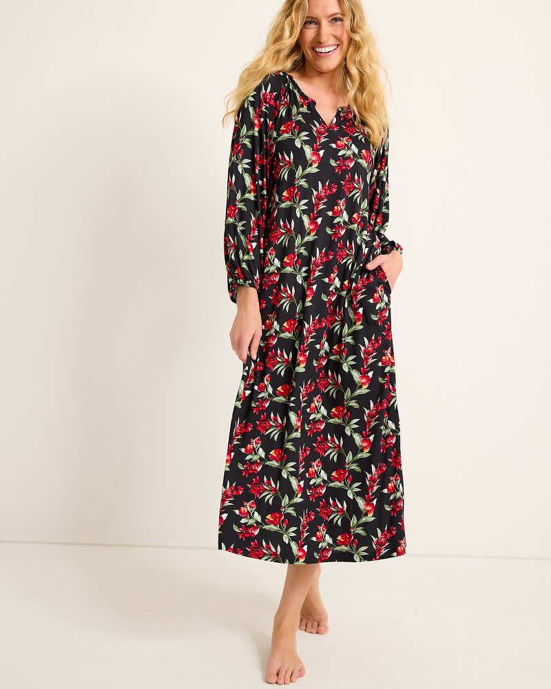 Jersey Long-Sleeve Maxi Sleep Dress - Tommy Bahama Women