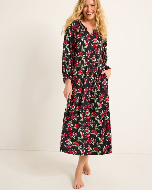 Jersey Long-Sleeve Maxi Sleep Dress - Tommy Bahama Women
