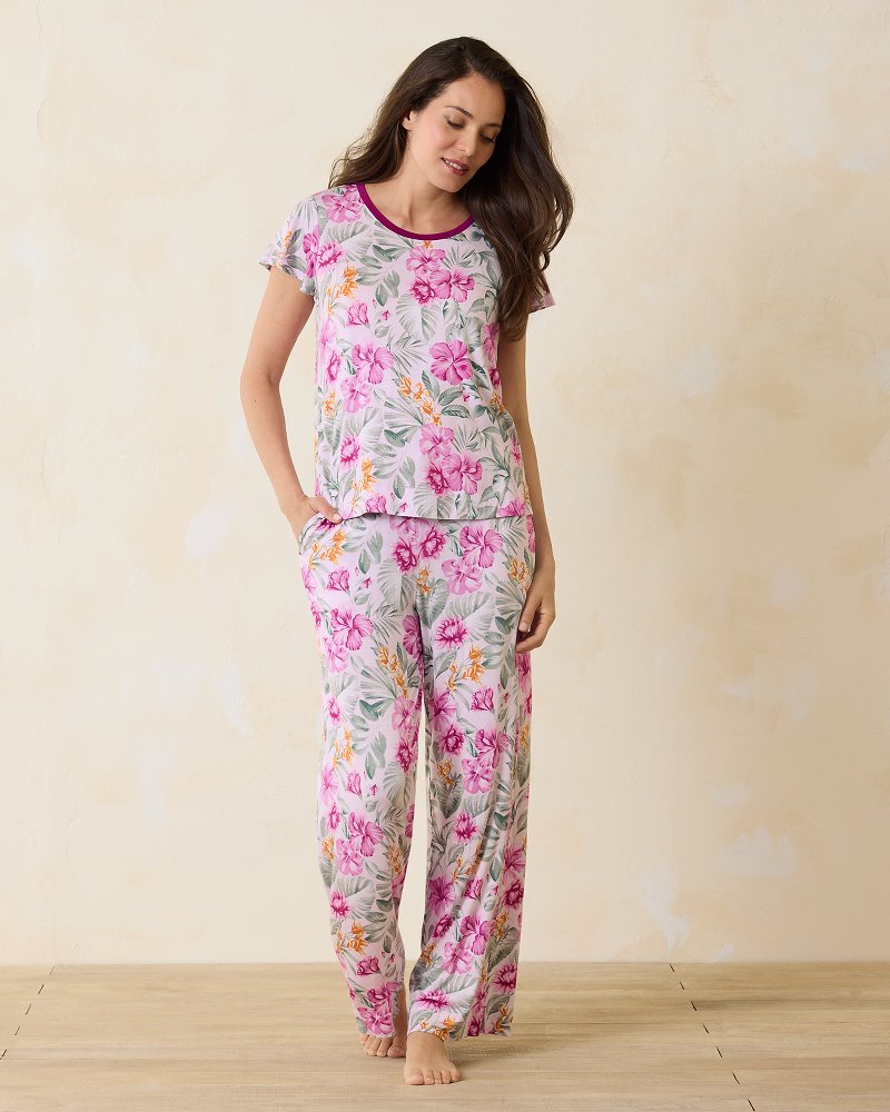 Jersey Short Sleeve & Pants Pajama Set - Tommy Bahama Women